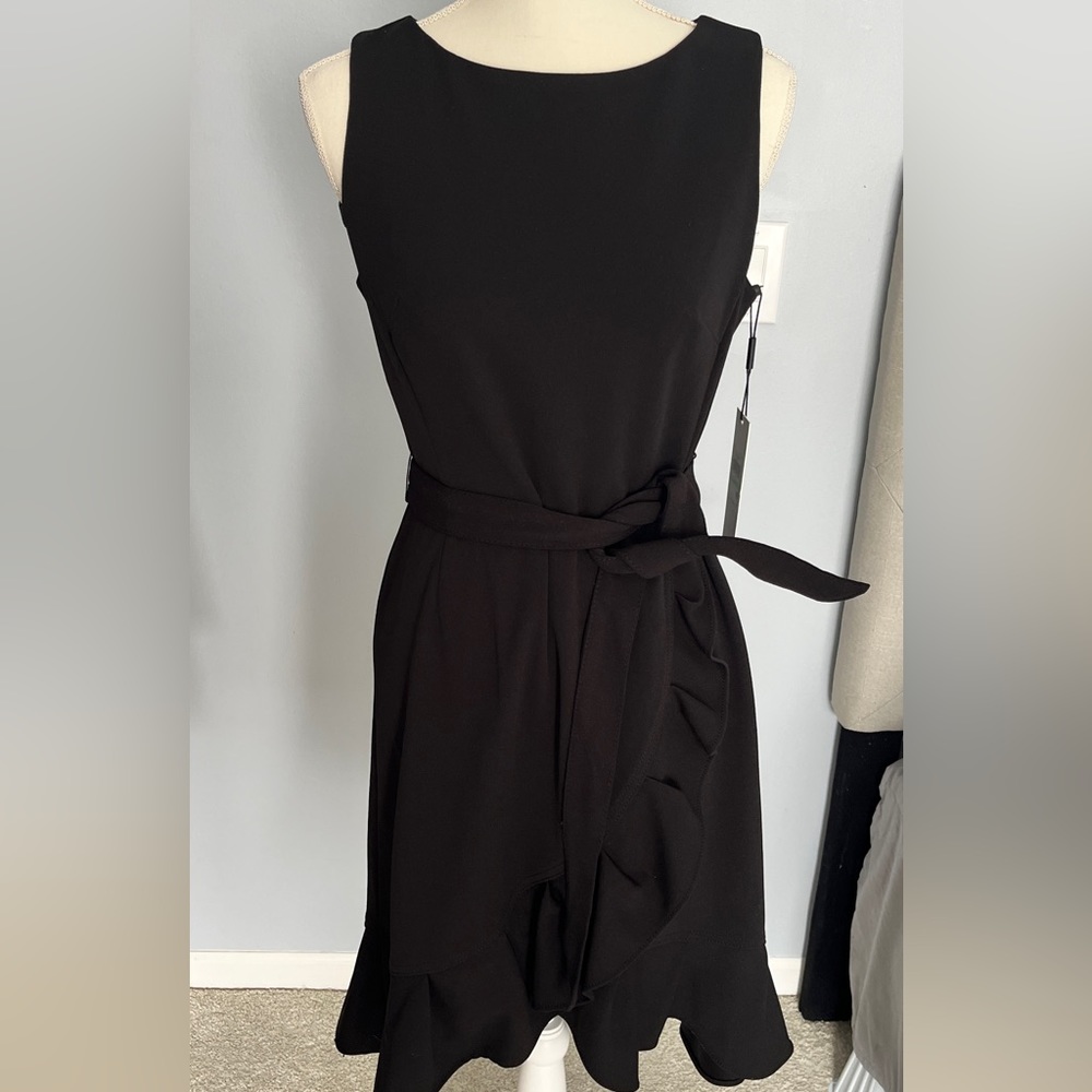 Black Calvin Klein Dress with Ruffle Bottom